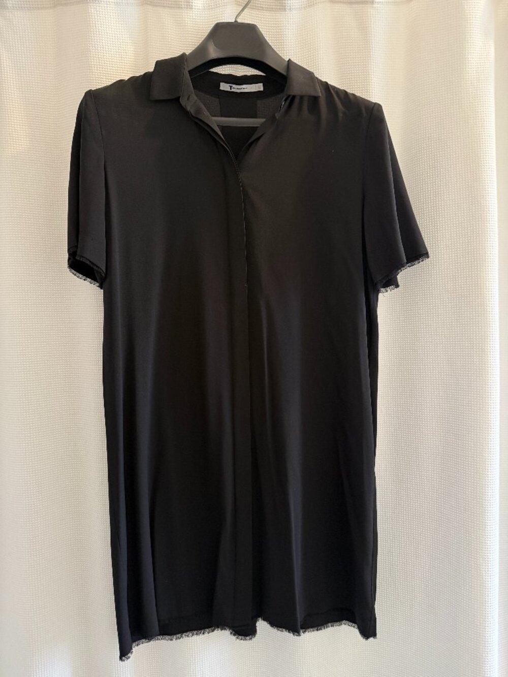 T by Alexander Wang Black Silk Shirt Dress size 6